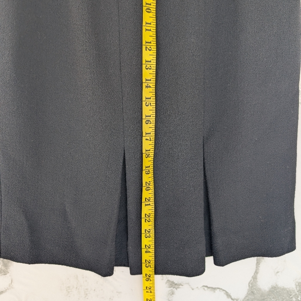 Carlisle Women's Black Wool Pleated Lined Midi Skirt Size 6 - Picture 3 of 6